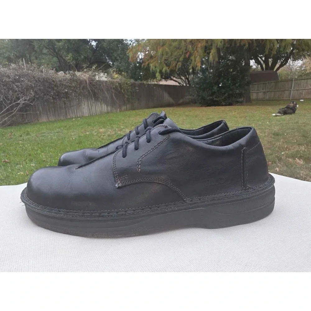 Naot Mens Chief Black Leather Hand Sewn Oxford Dress Shoes Size 43 US 10